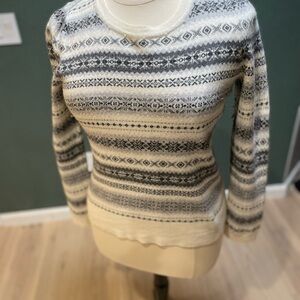 Talbots Gray tones Nordic Sweater in